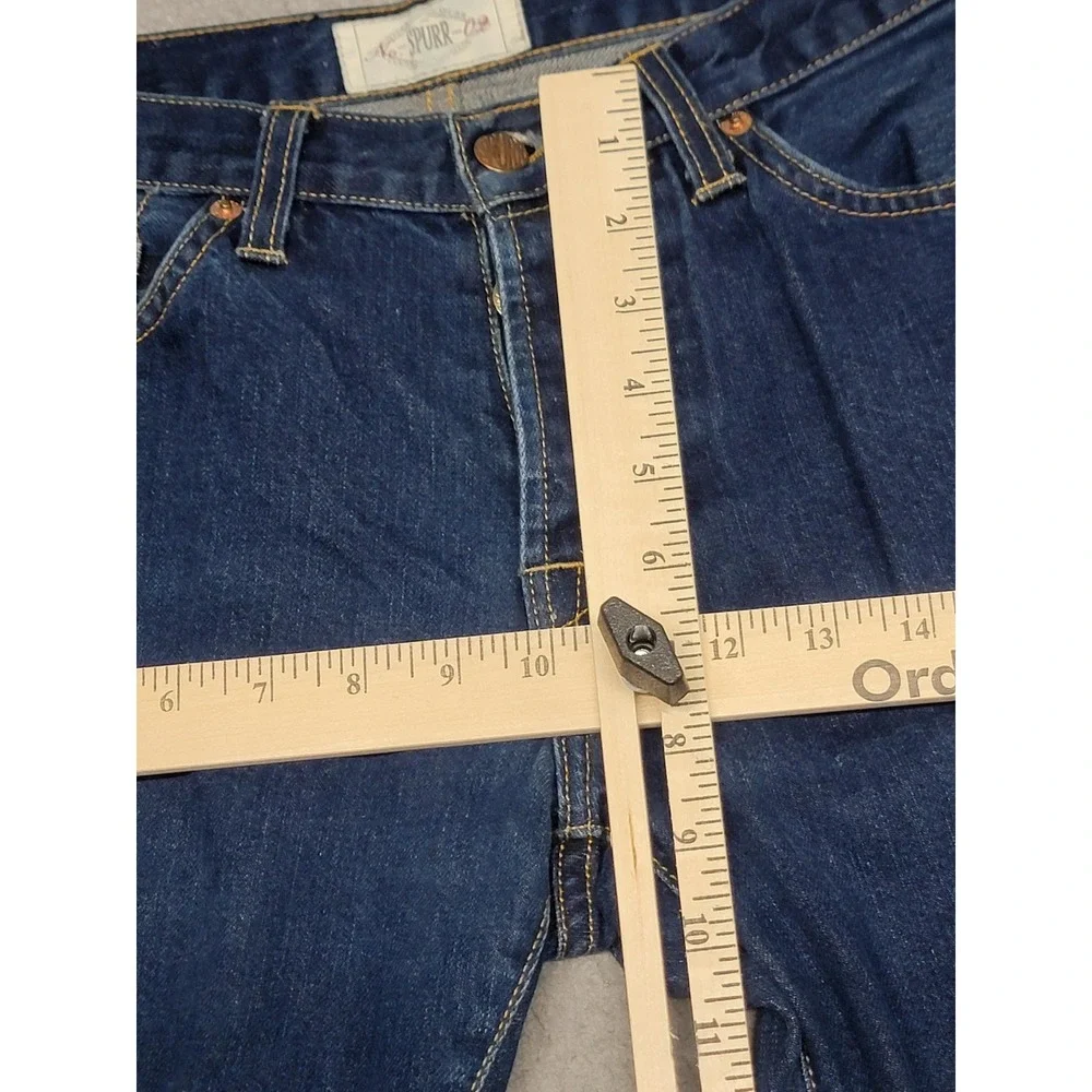 SPURR Jeans Mens 31 (Fits‎ 28x29) Blue Denim Straight Button Fly Selvedge USA